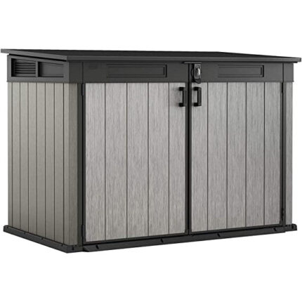 Keter 6′ x 3′ Oakland Grande Store Heavy Duty Plastic Shed – Grey-oakleysgardenmachine- Free shipping