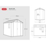 Keter 6’x8′ Darwin Heavy Duty Plastic Garden Shed – Grey-oakleysgardenmachine- Free shipping