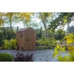 Keter 4’x6′ Darwin Heavy Duty Plastic Garden Shed – Brown-oakleysgardenmachine- Free shipping