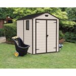 Keter 6′ x 8′ Manor Plastic Garden Storage Shed – Beige-oakleysgardenmachine- Free shipping