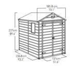 Keter 6′ x 8′ Manor Plastic Garden Storage Shed – Grey-oakleysgardenmachine- Free shipping