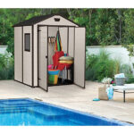 Keter 6′ x 5′ Manor Plastic Garden Storage Shed – Beige-oakleysgardenmachine- Free shipping