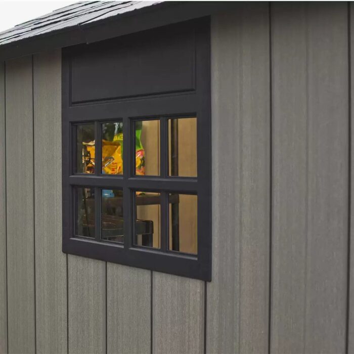 Keter 7.5′ x 11′ Oakland Heavy Duty Plastic Shed – Grey-oakleysgardenmachine- Free shipping