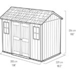 Keter 11’x 7.5′ Oakland Heavy Duty Plastic Shed – Grey Single Entrance-oakleysgardenmachine- Free shipping