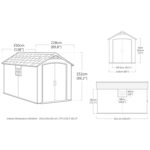 Keter 7.5’x11′ Premier Heavy Duty Plastic Shed – Grey-oakleysgardenmachine- Free shipping