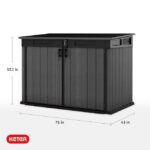 Keter 6’x3.5′ Cortina Heavy Duty Plastic Storage Unit – Dark Grey-oakleysgardenmachine- Free shipping