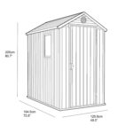 Keter 4’x6′ Darwin Heavy Duty Plastic Garden Shed – Green-oakleysgardenmachine- Free shipping