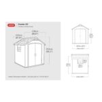 Keter 7.5’x7′ Premier Heavy Duty Plastic Shed – Grey-oakleysgardenmachine- Free shipping