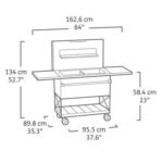 Keter 85 Litre Patio Cooler and Beverage Cart-oakleysgardenmachine- Free shipping